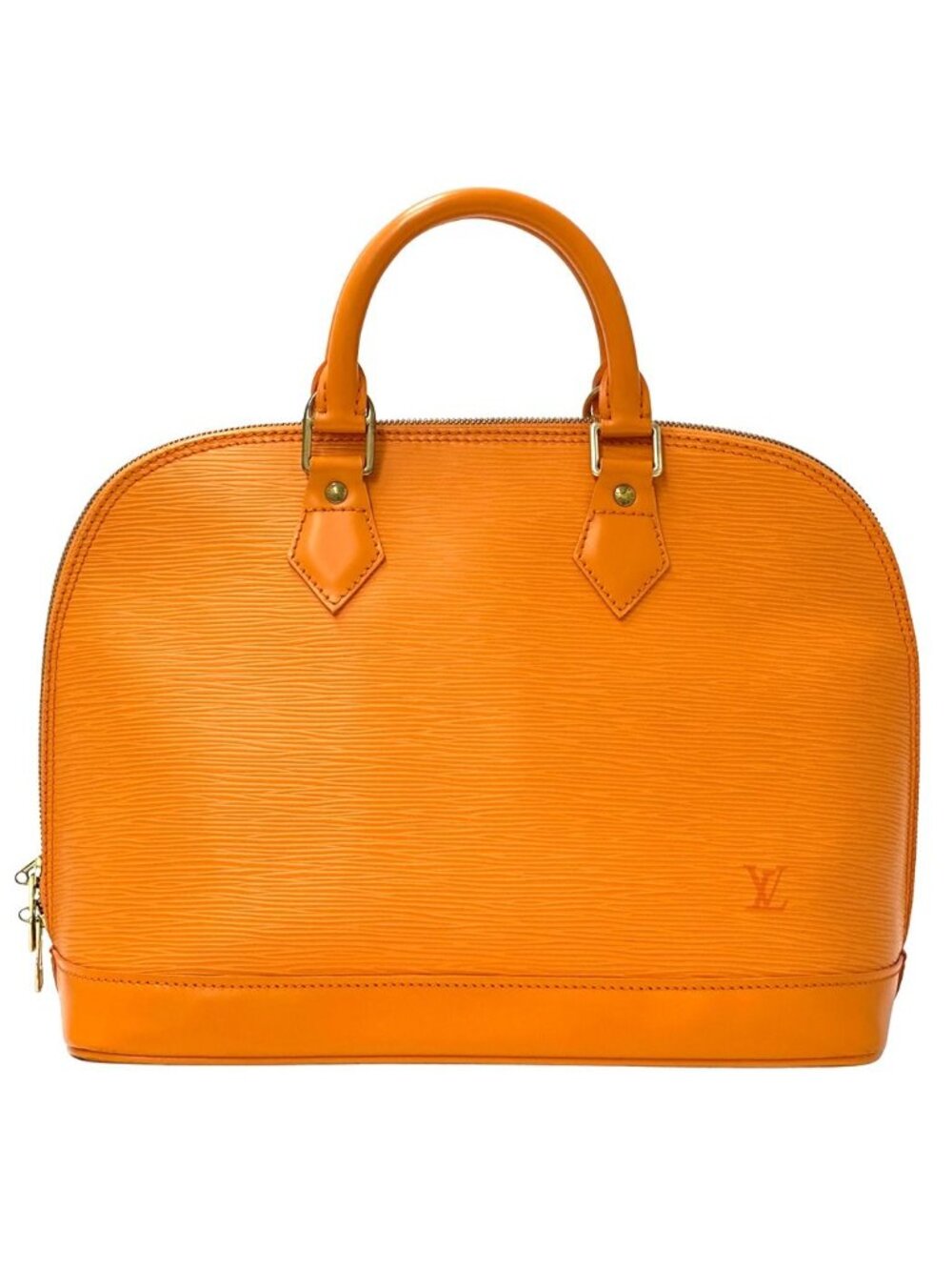 Louis Vuitton Bag Epi Handbag Alma Mandarin Orange Handle Gold